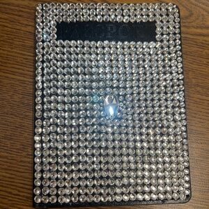 Crystal and noire passport holder